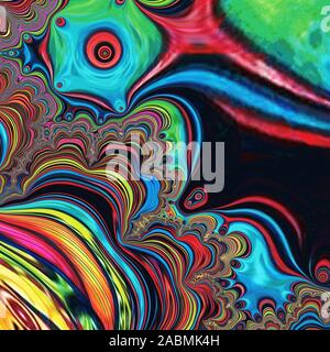 Coloratissimi sfondi LSD Foto Stock