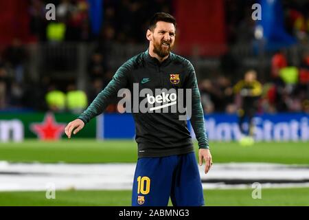 Barcellona, Spagna. 27 Nov 2019. Champions League 2019/ 2020, la data 5. Barcellona - Borussia Dortmund. Lionel Messi del FC Barcelona Credit: Pro scatti/Alamy Live News Foto Stock