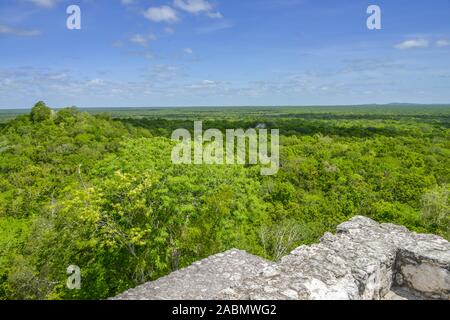 Pyramide Struktur I, Calakmul, Campeche, Mexiko Foto Stock