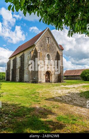 Bar-sur-Seine (Francia nord-orientale): la cappella dei Templari della Commenda di Avalleur, ospedale Commanderie di origine templare fondata nel XII secolo Foto Stock