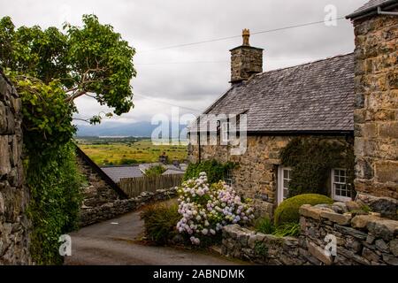 Una vista da Harlech, Gwynedd, N.Walws. Regno Unito Foto Stock