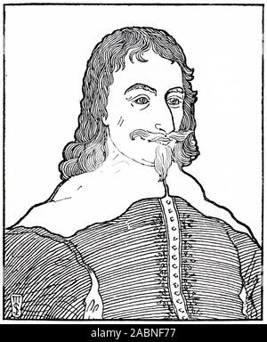 Ritratto inciso di Archibald Campbell, primo marchese di Argyll, 8° Conte di Argyll, capo del Clan Campbell (1607 - 1661) era un nobile scozzese, politico e peer. Spesso ricordato come il principale avversario dei monarchici generale James Graham, primo marchese di Montrose. Foto Stock