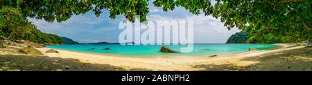 Una vista di Turtle Beach, Besar, Perhentian Islands, Malesia Foto Stock