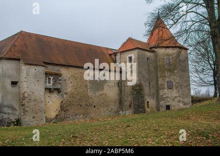 Tvrz Cuknstejn (castello) Zuckenstein, Tercino udoly, Nové Hrady, Repubblica Ceca Foto Stock