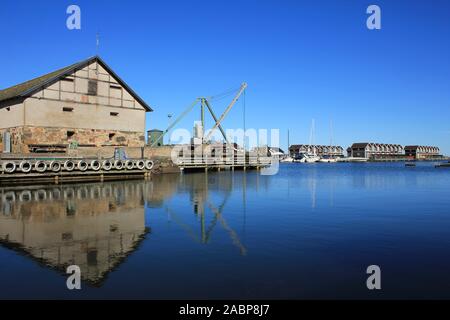 Sunnana hamn, porto in Mellerud, Svezia. Foto Stock