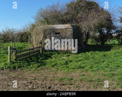 Seconda Guerra Mondiale pillola casella vicino Buscot Foto Stock