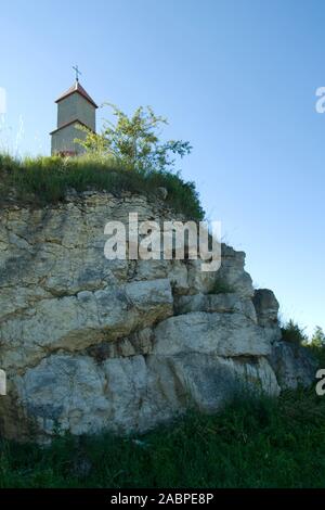 Cappella sulla roccia in Raciszyn, Polonia Foto Stock