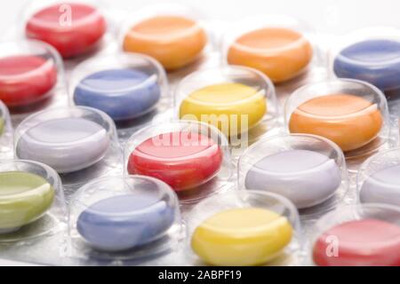 Bunte Tabletten Foto Stock