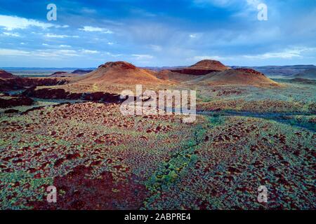 Veduta aerea del Parco Nazionale Chichester Millstream, Australia Occidentale Foto Stock