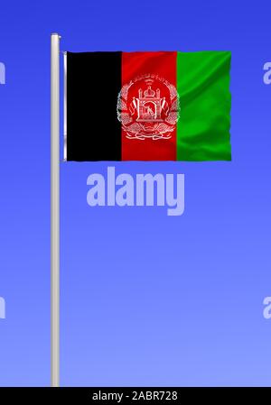 Flagge von Afghanistan Foto Stock