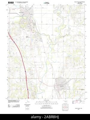 USGS TOPO Map Oklahoma OK Pauls Valley 20121120 TM il restauro Foto Stock