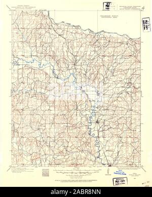 USGS TOPO Map Oklahoma OK Pauls Valley 802360 1898 125000 Il restauro Foto Stock