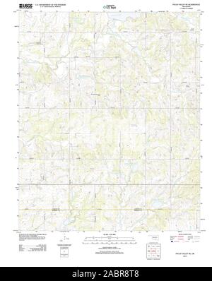 USGS TOPO Map Oklahoma OK Pauls Valley NE 20121120 TM il restauro Foto Stock