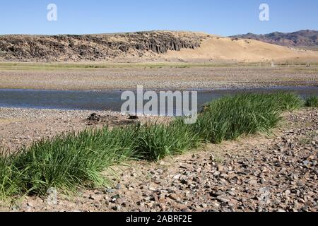 Bellissima vista di steppa in Mongolia Foto Stock