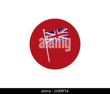 Regno Unito bandiera. Bandiera Ufficiale del Regno Unito. Illustrazione Vettoriale. Illustrazione Vettoriale
