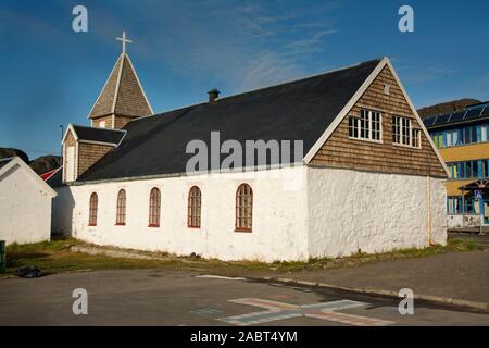 L'Europa, a sud-ovest della Groenlandia, Maniitsoq , la vecchia chiesa luterana (- 1864) Foto Stock