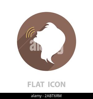 Controllo comando vocale icona. persona icona conversazione Illustrazione Vettoriale