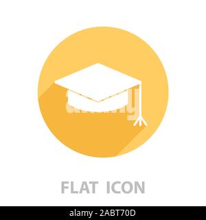 Graduazione hat icona cap. illustrazione vettoriale Illustrazione Vettoriale