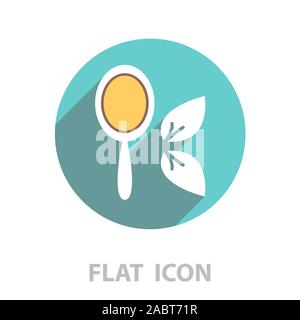 Specchio a mano icona linea Illustrazione Vettoriale