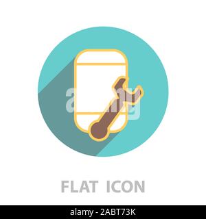 Installazione icona dello smartphone. illustrazione vettoriale Illustrazione Vettoriale