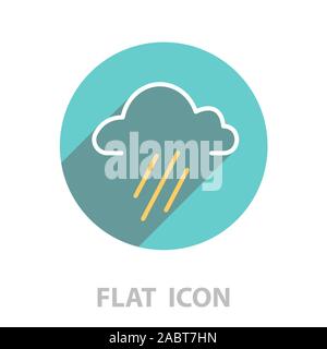 Cloud icona pioggia. illustrazione vettoriale Illustrazione Vettoriale