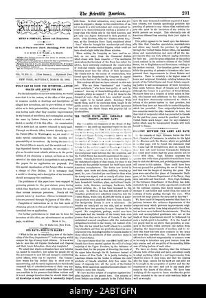 MUNN & Company Redattori e proprietari. Settimanale pubblicata al n. 37 Park-fila (Park Edificio) New York termini-due dollari per anno-un dollaro in anticipo e il resto in sei mesi. Singole copie della carta sono in vendita presso l'ufficio di pubblicazione e a tutti i negozi periodiche negli Stati Uniti e in Canada. Sampson bassa figlio & Co. i librai americano No. 47 Ludgate Hill Londra Inghilterra sono gli agenti britannici di ricevere le sottoscrizioni NEW YORK sabato 29 marzo 1862. Che cosa può essere fatto per gli inventori-CONSULENZA GRATIS E CONSIGLI PER PAGARE. Per le informazioni dei nostri nuovi abbonati ci sarebbe stato Foto Stock