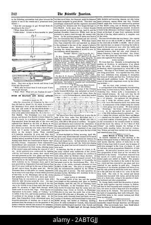 Note sui militari e gli affari navali., Scientific American, 1862-04-19 Foto Stock