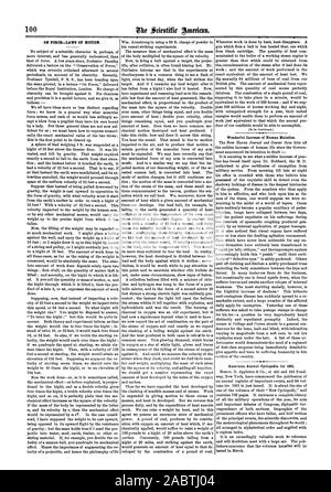 In vigore LEGGI DELLA NOZIONE., Scientific American, 1862-08-16 Foto Stock
