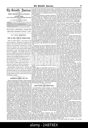 Tre dollari per anno-un dollaro in anticipo per un periodo di quattro mesi. Singole copie della carta sono in vendita presso l'ufficio di pubblicazione e a tutti i negozi periodiche negli Stati Uniti e in Canada. Sampson bassa figlio & Co. i librai americano No. 47 Ludgate Hill Londra Inghilterra sono gli inglesi di agenti a ricevere le iscrizioni per la Scientific American. dar vedi prospetto sull'ultima pagina. Assenza di agenti di viaggio impiegati. Ora è il momento di formare club., 1863-01-03 Foto Stock