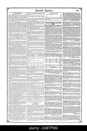 Oicientific elementi importanti termini di pubblicità. ORS. VAIL (EL. B EBTIATFD PORTALE MINIOn vapore121 03, Scientific American, 1855-08-25 Foto Stock