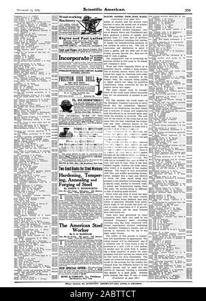 Motore e piede torni macchina negozio abiti GLI STRUMENTI E I MATERIALI DI CONSUMO. Materiali migliori. Ottima fattura. Catalogo libere Sebastian TORNIO CO  120 canale sotterraneo di San di Cincinnati. 0. Incorporare i propri brevetti e BUSINESS IN ARIZONA STODDARD incorporante casella AZIENDA8000 Phoenix in Arizona come costruire un ruttore indipendenti Wireless Telegraph Outfit". Due buoni libri per lavoratori in acciaio tempra tempra stampaggio acciaio zioni. Prezzo $2.50 postpagato americano lavoratore in acciaio dimensione 531: x8 pollici. 367 pagine. 163 illustra zioni. Prezzo $2.50 postpagato ogni ma quando i due volumi sono .ordinato dal legno=lavorando Foto Stock