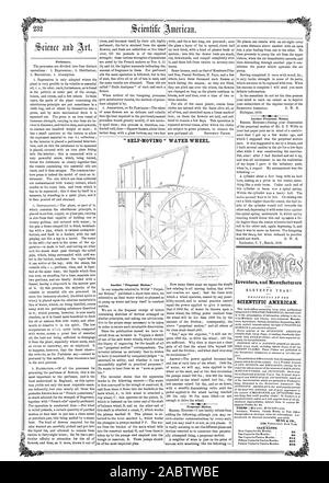 Auto-movimento' RUOTA DI ACQUA. Moto perpetuo. Un altro "moto perpetuo". Un'altra moto perpetuo. Gli inventori e i costruttori prospetto del Scientific American. pers. ehanical Trades &c. &C. CLUB odia. 84 88 815 822 828 profumeria., 56-03-29 Foto Stock