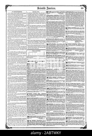 Gli elementi più importanti. Termini di pubblicità. ORS. No. 3 Mill st di Cincinnati. 0 o R. Griffith Troy. N. Y. 60 24 QECOND MANO MOTORI A VAPORE PER, Scientific American, 56-08-23 Foto Stock