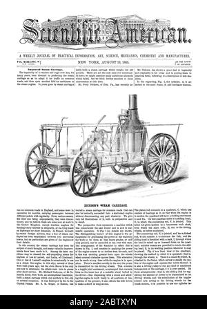 Migliorato il trasporto del vapore. Scientific American, 1865-08-19 Foto Stock