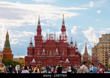 Mosca, Russia - Luglio 9, 2019: museo storico statale sulla Piazza Rossa Foto Stock