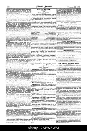 408 gicientific Akturican. SCIENTIFIC AMERICAN. 1871. Special Club Premium. Tempestiva 1300ESTIONS. Nuovi libri e pubblicazioni. Vacanza ragionevole presenta. Fatti per il Signore. In agenzia di pubblicità, 1870-12-24 Foto Stock