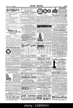 Lowell Massachusetts Per due anni. UTICA INDICATORE VAPORE CO.Utlea N.Y. Le pompe ad elica il legno WARD pompa a vapore. TMPROVED FOURNEYRON turbine. Ferro battuto "13uckeye" Hominy Mill. Nuovo compito. Sturtevant soffianti di macchinisti di macchine utensili". Laminati a Freddo di scopare. WOODBURY brevetto di piallatura e Matching nuovi modelli. Niagara pompa vapore CHAS. B. HARDICK ROPER ROT aria di Reynolds di rotismo di scopare WOODWORTH PIALLE ICHARDSON MERIAM & CO. Varietà di macchinari di stampaggio e regolabile di pompaggio indipendenti MACHINDRY Catalogo illustrato' 9 120 dt 122 East Second San CINCINNATI 0 $100A250 martinetto idraulico. I DIRITTI DI BREVETTO $10 Foto Stock