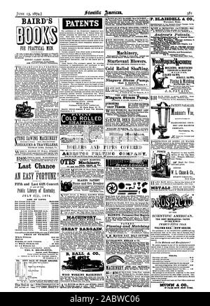 La mia nuova versione riveduta e ampliata del catalogo PRACTI CAL e libri scientifici-96 pagine 8vo.-sarà il suo indirizzo. HENRY CAREY BAIRD editore industriale 406 Walnut Street. Philadelphia. rr egli CHAMPION SILVER-MOLLA IN ACCIAIO MAT TRESS ora notevolmente migliorata è stato prima che il pubblico per diversi anni e continua ad occupare la sua posizione impareggiabile nel commercio come il letto BESf mai prodotte. Esso presenta la ricca ed elegante aspetto di argento e sono le più morbide più semplice e più conveniente il più resistente la molla letto nel mercato. Composta interamente da tenace acciaio temperato molle così uniti che la pressione è Foto Stock