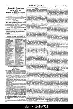 Per la settimana che termina il 16 settembre 1876. Con 67 nelle figure. Tabella dei contenuti. Il Scientific American Supplement AMERICAN contributi alla piastrella SULLO SVILUPPO TEORIA T. L'imminente esplosione a Hell GATE. Carbone a buon mercato. 177, 1876-09-16 Foto Stock