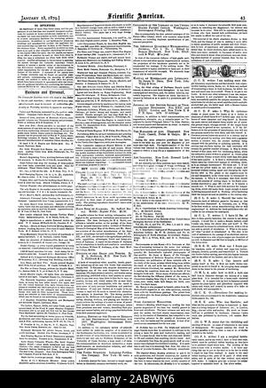 Per gli inventori. Nuovo BOORS e pubblicazioni., Scientific American, 1879-01-18 Foto Stock