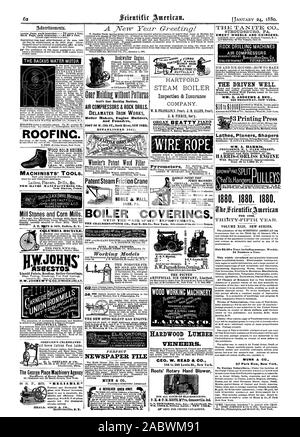 CINCINNATI O.U.S.A. Legname di latifoglie impiallacciature. Radici' rotativo ventilatore a mano F08 TUTTI I TIPI DI ELACKEINITIIING. WM. COOKE Agente di vendita S NUOVO kORK. Mole smeriglio- SMERIGLIATRICI E. DURLEICHROCKDRILL C' di macchinisti di strumenti. Piallatrici torni Trapani dm. New Haven, Connecticut. Mill pietre e mulini di mais. COLUMBIA BICICLETTA. Vernici liquide coperture Coperture rullo H.W.JOHNS M'F'GC0.87MAIDENLANEN.Y. Ferro strutturale. SHEPA RD il celebrato II. L. SHEPARD & CO. Cincinnati in Ohio. Il George luogo Agenzia macchine rability ed efficienza. Altro indirizzo circolare HEALD SISCO & CO. Sicurezza convenienza economica. Il nuovo OTTO GAS silenzioso Foto Stock