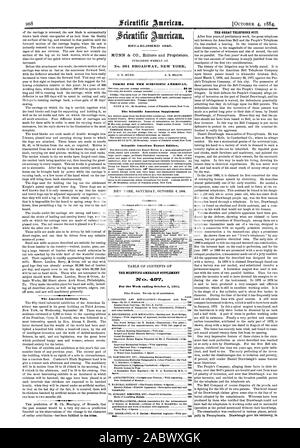 Del carrello viene invertita la lama viene automaticamente I S5 American Institute Fair. No. 361 Broadway New York. Termini per la Scientific American. Il Scientific American Supplement Scientific American edizione di esportazione. Contenuto. Il Scientific American supplemento N. 407 per la settimana che termina il 4 ottobre 1884. [Il 4 ottobre 1884. Il grande telefono tuta., 1884-10-04 Foto Stock