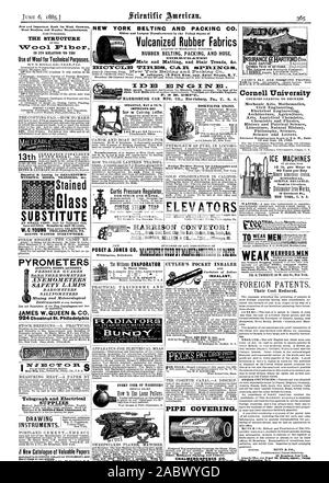 NEW YORK cinghie ed Packing Co. Più antiche e più grandi produttori negli Stati Uniti di gomma vulcanizzata e tessuti cinghie di gomma imballaggio flessibile e X3XC:TYCII.13E1 TXMLMEI CL9.1q. Kew e libro importante per i produttori di lana di lana rivenditori e produttori di lana. La struttura "NAT c) c) 1 P° 1 1r NELLA SUA RELAZIONE CON L'utilizzo della lana per scopi tecnici. Pirometri da -21 IIITLETT8 02801 8 anMIMI lampade di sicurezza JAMES W.REGINA 81. CO. Il Telegraph e DR elettrica tenda strumenti. MUNN & CO 861 Broadway N. Y. BOOKWILTER MOTORE. e ascensori bello come durata di ORNAMENTING FINESTRE PORTE traversi Foto Stock