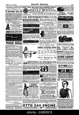 NEW YORK E BELTINC PACKINC COMP'Y. Le più antiche e più grandi produttori del refrigerante originale MFG. CO. York Pa. Grande Archivio di 'pratiche e informazioni scientifiche indispensabili per ogni uno. In fase di preparazione. Per essere pubblicato il 1 giugno 1886. Thl Ticluo-Chimical 1ook. HENRY CAREY BAIRD & CO. 810 Noce San Philadelphia Pa. U. S. A. Il migliorato 010 Orgulnettes06.Roll Music WORKSHOP ricevute. .Mm1=1 brevetti stranieri. Il loro costo ridotto. Novità ELECTRIC CO. Tutto elettrico. lustrations brevettata barche doppie il generale con struction e piano di cui sono così chiaramente mostrato come a Foto Stock