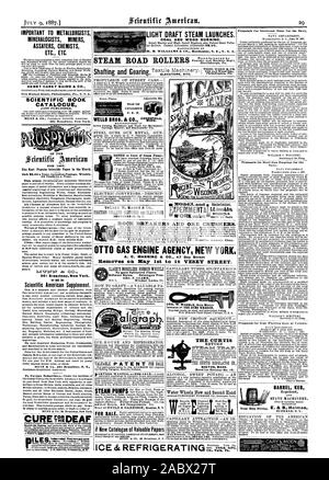 29 Luce progetto lancia a vapore. Carbone e Legno BURNINC. Bistecca rullo stradale Harrisburg'' Pa. ROCK automatici e i frantoi di minerale. FARREL FONDERIA E MACHINE CO Manufrs. Ansonia Conn.. COPELAND & BACON GLI AGENTI DI NEW YORK. OTTO MOTORE A GAS AGENZIA NEW YORK. Rimuove il 1 maggio a 18 VESEY STREET. BOSTON MASS. Inviare per la circolare n. 19. Barile barile doga macchinari. Nuovo catalogo di preziose carte ICE & Co di refrigerazione York Pa. Il ritorno CURTIS IMPORTANTE METALLURGISTA MINERALOGISTS MINATORI ASSAYERS chimici ecc. Ecc. HENRY CAREY BAIRD & CO. Libro scientifico catalogo appena pubblicato. 361 Broadway New York. Di Foto Stock