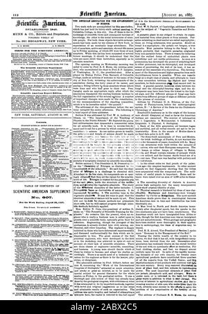 Ticatifit mutilano MUNN & CO. Editori e proprietari. Termini per la Scientific American. Il Scientific American Supplement Scientific American edizione di esportazione. Contenuto. SCIENTIFIC AMERICAN SUPPLEMENT 6107. PAGY, 1887-08-20 Foto Stock