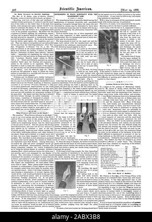 Un inizio di inventore di illuminazione elettrica. Quali fiori crescerà nell'ombra? Esperimenti di elettricità statica con la lampada ad incandescenza. Pozzi artesiani nella città di New York. L'ultima mandria di bufali., Scientific American, 1888-05-19 Foto Stock