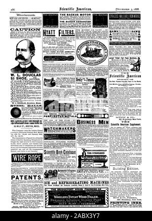 Filtri YATT. Beaver Falls Pa. dames", il brevetto del piede di macchine di potenza. . I LAVORATORI DI LEGNO O METALLO W. F. & JOHN BARNES CO. ci calif ir American ESTA BLISHED 1546. Il più popolare carta scientifici nel mondo. 32 numeri all'anno. Questo ampiamente diffuso e splendidamente illustrato W. L. DOUGLAS W. L. DOUGLAS 83.50 scarpa di polizia. W. L. DOUGLAS 82 calzatura per ragazzi è W. L. DOUGLAS Brockton messa. glissando mmr . Per un uti-cuscinetti a strisciamento del miglior acciaio colato. Indurito AM:RICAN LATTE 95 ST. BOSTON MASS. Brevetti. MUNN & CO. Gli avvocati di brevetti 9ibuertissemente. Pagina interna. ogni inserzione 75 centesimi una linea. Acqua Foto Stock