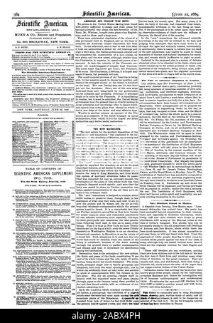 MUNN & CO. Editori e proprietari. Settimanale pubblicata al n. 361 Broadway New York. 0. D. MUNN. A. E. BEACH. Termini per la Scientific American. Mandato per posta o express Money Order. Banca coloniale note. Indirizzo MUNN & CO. 361 Broadway corner di Franklin Street a New York. Il Scientific American Supplement è emessi settimanalmente. Ogni numero contiene 16 octavo pagine di dimensione uniforme ing per l'Unione postale. Singole copie 10 centesimi. Venduto da tutti newsdealers throughcut il paese. Verrà inviato per un periodo di un anno a qualsiasi indirizzo in U. S. o Canada sulla ricevuta del modo più sicuro per mandato dal progetto di ordine postale Foto Stock