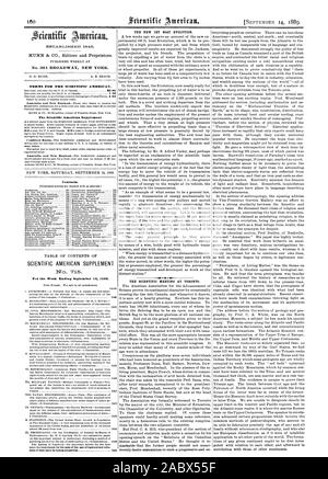 Pubblicato settimanalmente a 0. D. MUNN. A. E. BEACH. Termini per la Scientific American. "L'aumento Scientific American Supplement Scientific American supplemento n.  715 ence di tame sulla sua proprietà tintoriali. 424 Riunione SCIENTIFICA A TORONTO., 89-09-14 Foto Stock